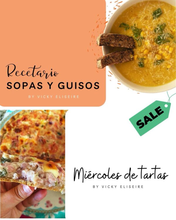 PROMO5: Recetario de sopas y guisos +  Recetario de tartas