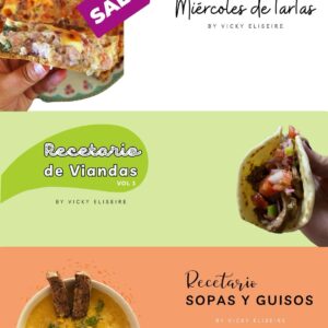 PROMO2: Recetario de viandas + Recetario de sopas y guisos + Recetario de tartas
