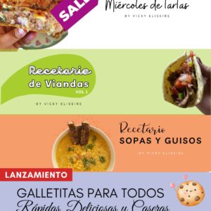 PROMO1: Recetario de viandas + de sopas y guisos + de tartas + Recetario Galletitas